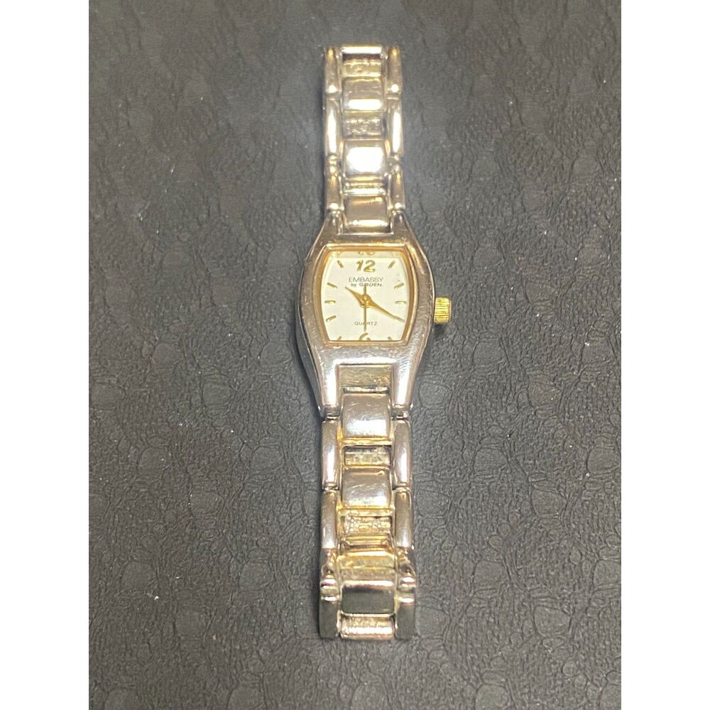 Ladies Embassy by Gruen Watch | Vintage Two-Tone Quartz | Silver & Gold